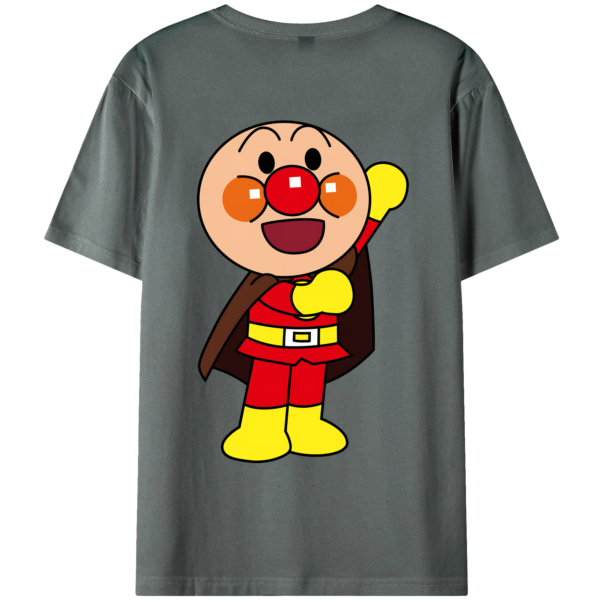 （画像用） アンパンマン Anpanman 綿100％ メンズ半袖Tシャツ（バックプリント） 通気性
